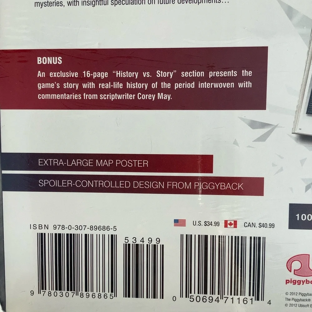 New The Complete Official Book Guide Assassin’s Creed 3 Collector’s Edition